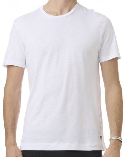 Lot de 2 t-shirts col rond Adidas Comfort Core Cotton (Blanc)