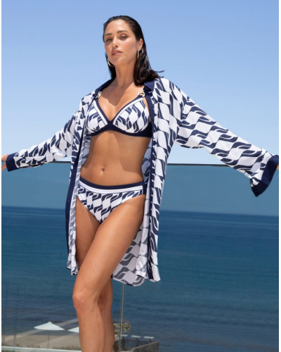 Beach shirt Lise Charmel Danse des Vagues (Danse Blue)