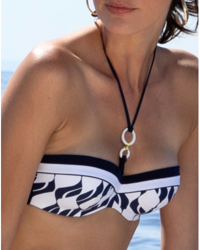 Soutien-gorge de bain bandeau coque Lise Charmel Danse des Vagues (Danse Blue)