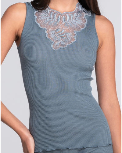 Ribbed tank top wool and silk Oscalito 7619 (zucchero)