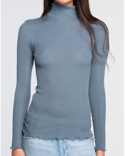 Pull col cheminée laine et soie Oscalito 3429 (Zucchero)