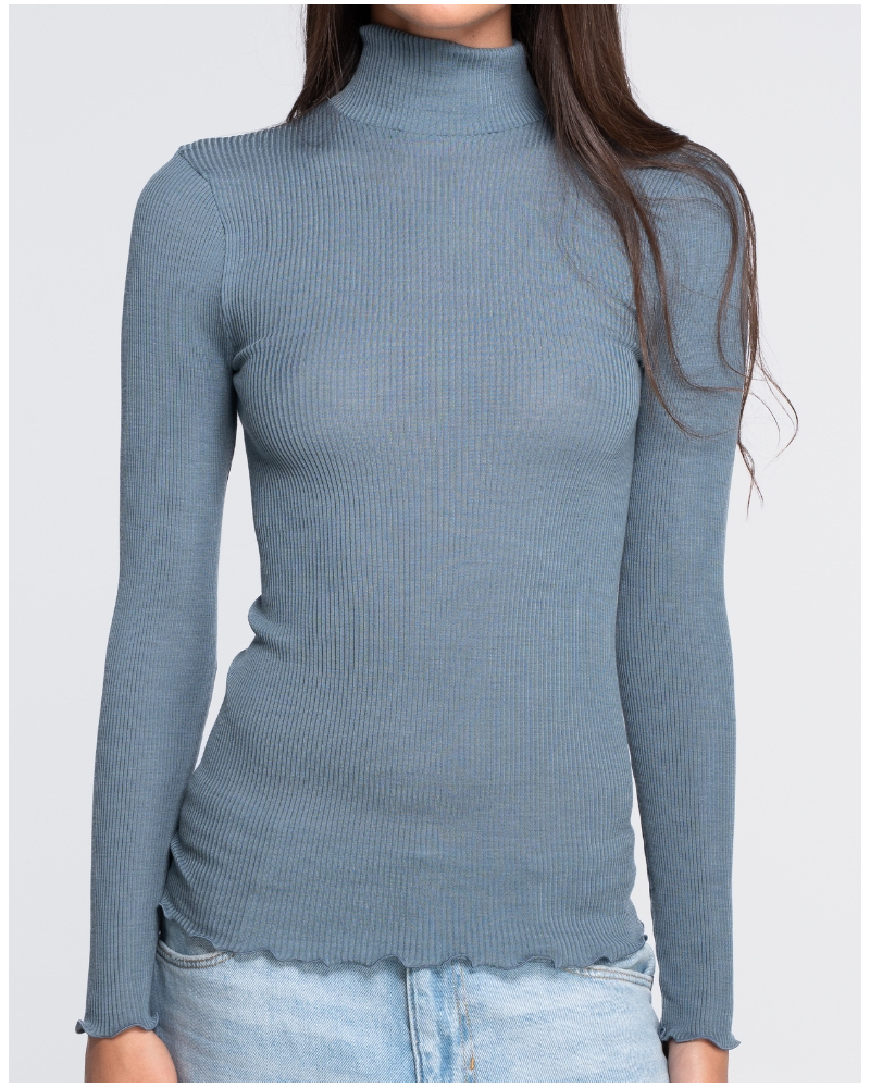 Pull col cheminée laine et soie Oscalito 3429 (Zucchero)