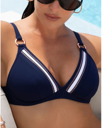 Soutien-gorge de bain armatures triangle Lise Charmel Cordage Précieux (Cordage Navy)