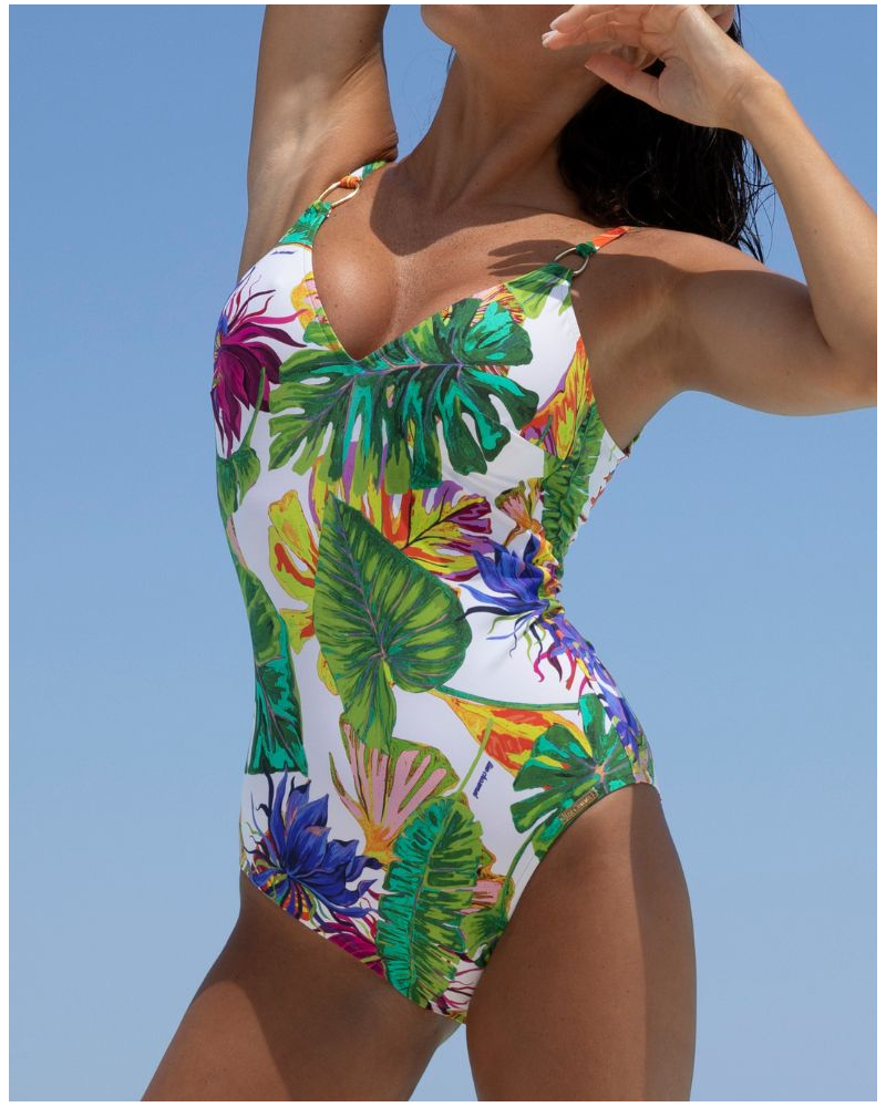 One-piece opened support swimsuit Lise Charmel Eblouissant Eden (Symphonie Eden)