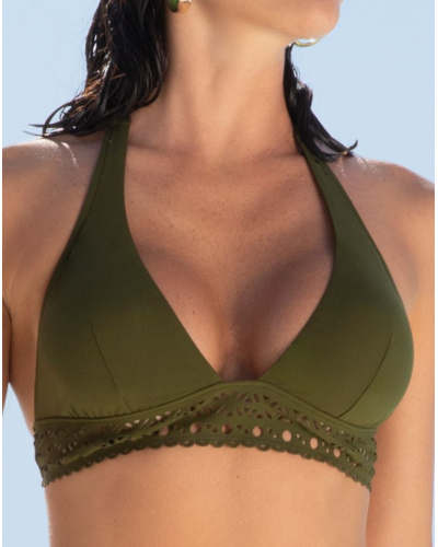 Soutien-gorge de bain triangle sans armature Lise Charmel Ajourage Couture (Ajourage Avocat)