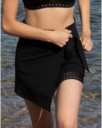 Jupe paréo Lise Charmel Ajourage Couture (Noir)