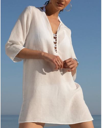 Túnica de playa Lise Charmel Eclat d'Argent (Blanc Argent)