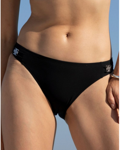 Calzoncillo de baño cintura baja Lise Charmel Eclat d'Argent (Noir Argent)