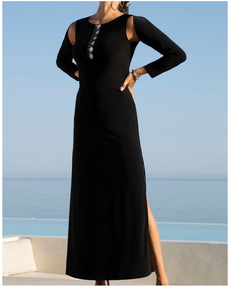 Vestido largo de playa Lise Charmel Eclat d'Argent (Noir Argent)