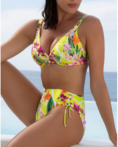 Sliding bath brief Lise Chamel Fleurs Splendeur (Splendeur Lime)