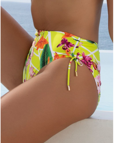 Slip de bain coulissant Lise Chamel Fleurs Splendeur (Splendeur Lime)