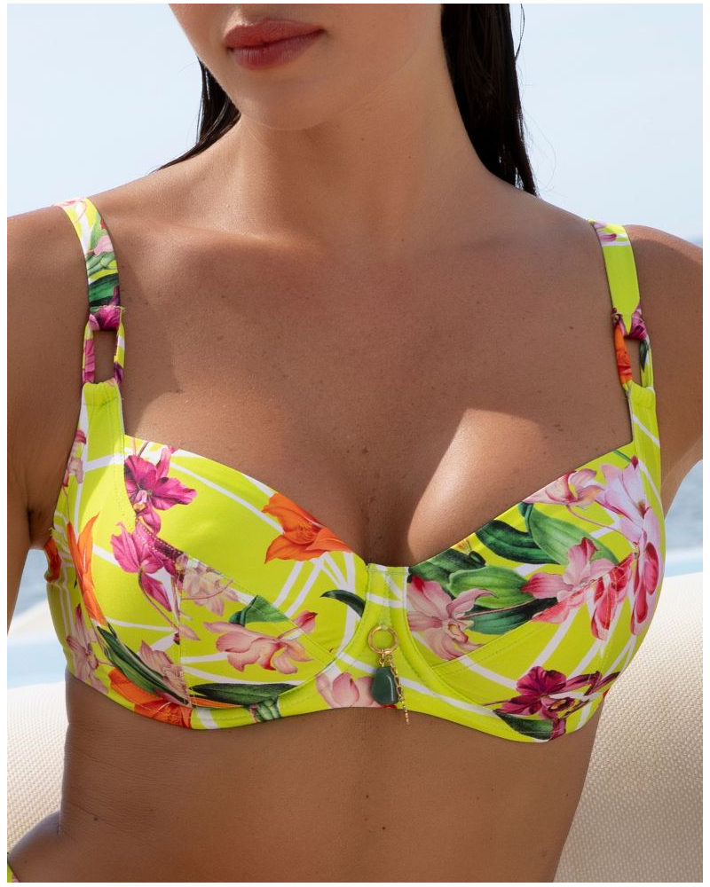 Wellness demi bath bra Lise Charmel Fleurs Splendeur (Splendeur Lime)