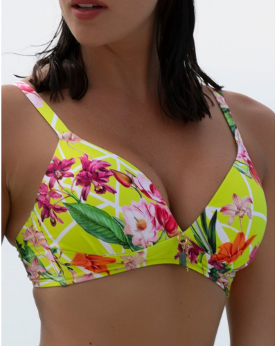 Wireless triangle bath bra Lise Charmel Fleurs Splendeur (Splendeur Lime)