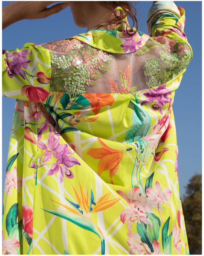 Chemise de plage Lise Charmel Fleurs Splendeur (Splendeur Lime)