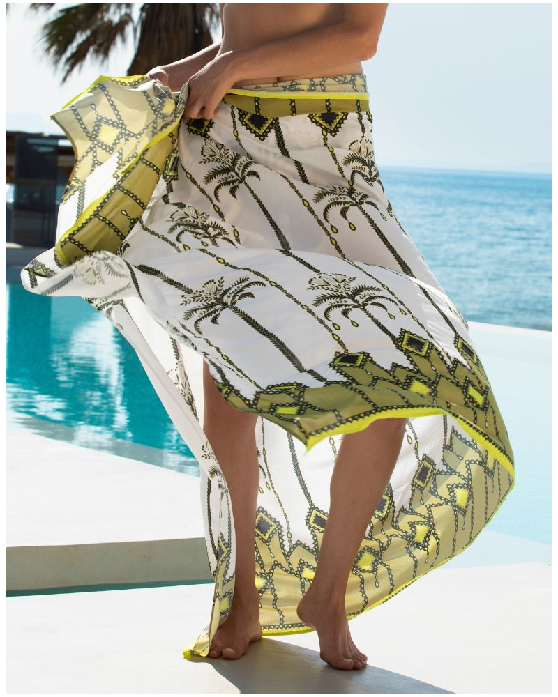 Pareo Lise Charmel Palmier Audace (Kaki Audace)