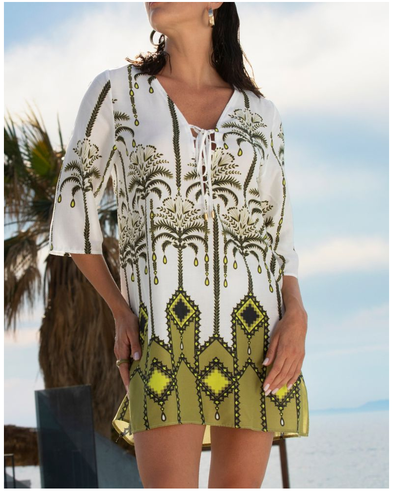 Beach tunic Lise Charmel Palmier Audace (Kaki Audace)