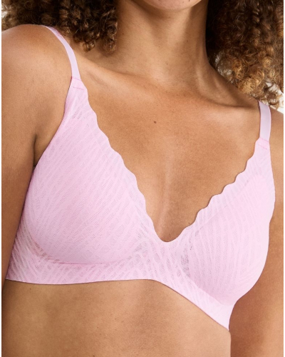 Wireless push-up bra Sloggi Zero Feel Bliss (Floral Pink)