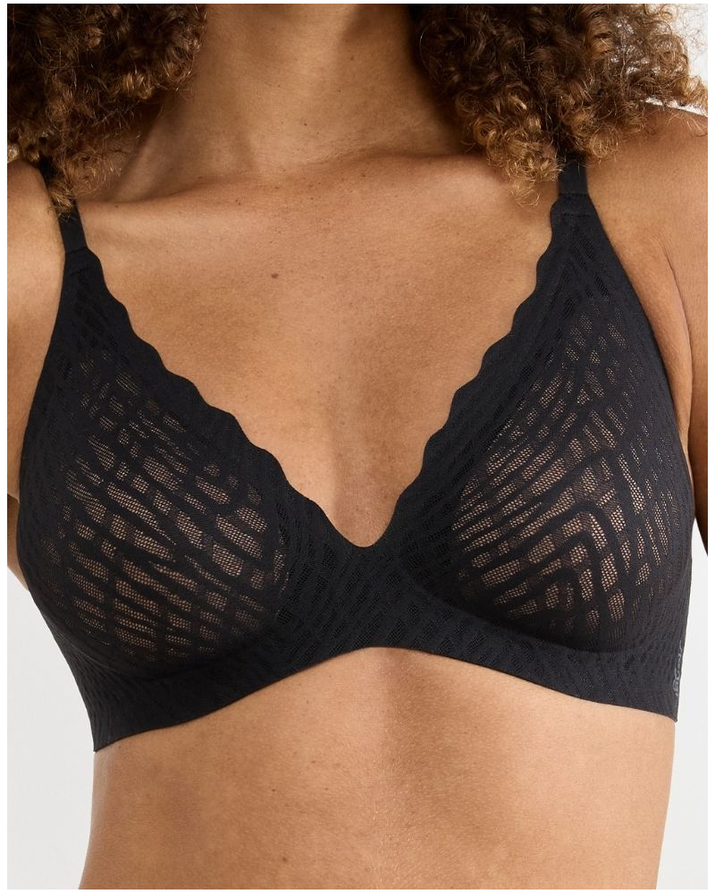 Soutien-gorge push-up sans armature Sloggi Zero Feel Bliss (Noir)