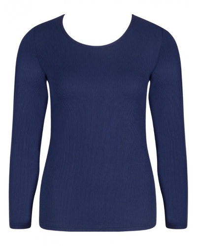 Tee-shirt manches longues Antigel En Mode Yoga (Bleu Yoga)