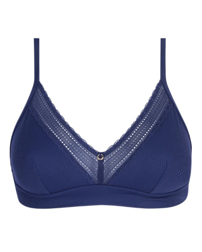 Soutien-gorge sans armature triangle Antigel En Mode Yoga (Bleu Yoga)
