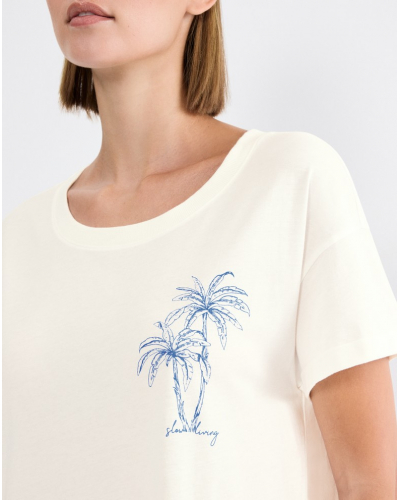 Chemise de nuit 100% coton Triumph  (Silk White)