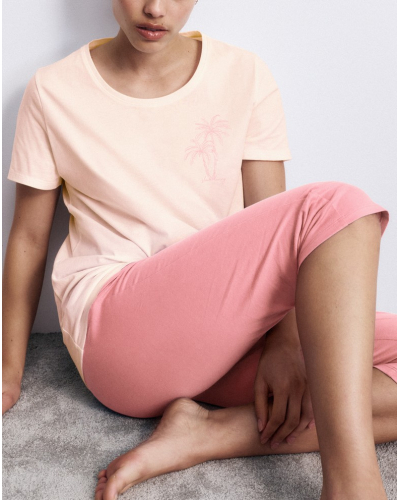 Pyjama court 100% coton Triumph Capri (Pink-Light Comb)