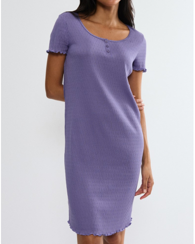 Triumph cotton pointelle nightdress (Lilac)