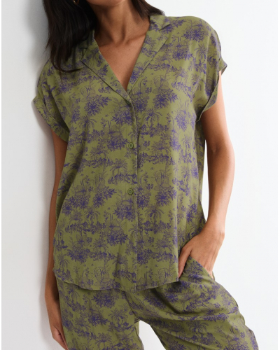 Triumph short-sleeved pyjamas (Green-Dark Comb)