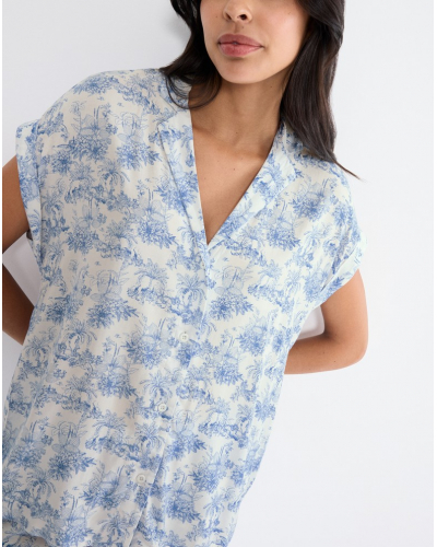 Triumph short-sleeved pyjamas (Blue-Light Comb)