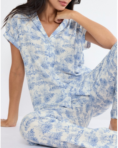 Pyjamas à manche courte Triumph (Blue-Light Comb)