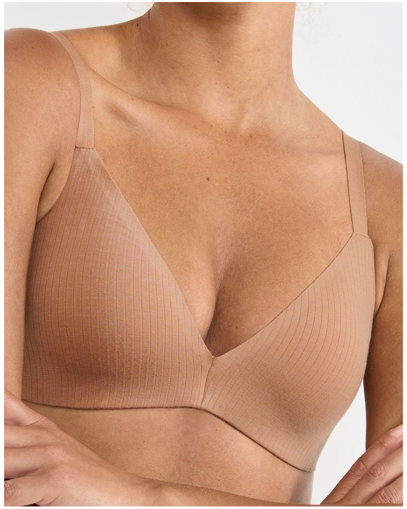 Sujetador sin aros push-up Zero Feel Pure (Nostalgic Brown)