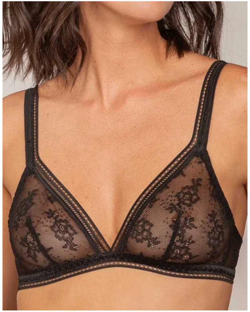 Sujetador triangular sin aros Maison Lejaby Miss Lejaby (Negro)