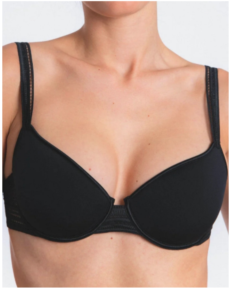 Spacer padded balconette bra Maison Lejaby Miss Lejaby (Black)