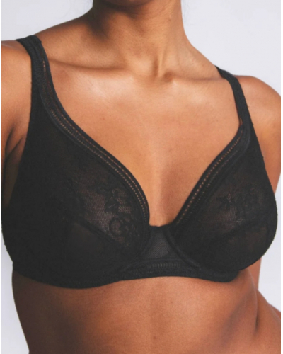 Sujetador triangular con aros Maison Lejaby Miss Lejaby (Negro)