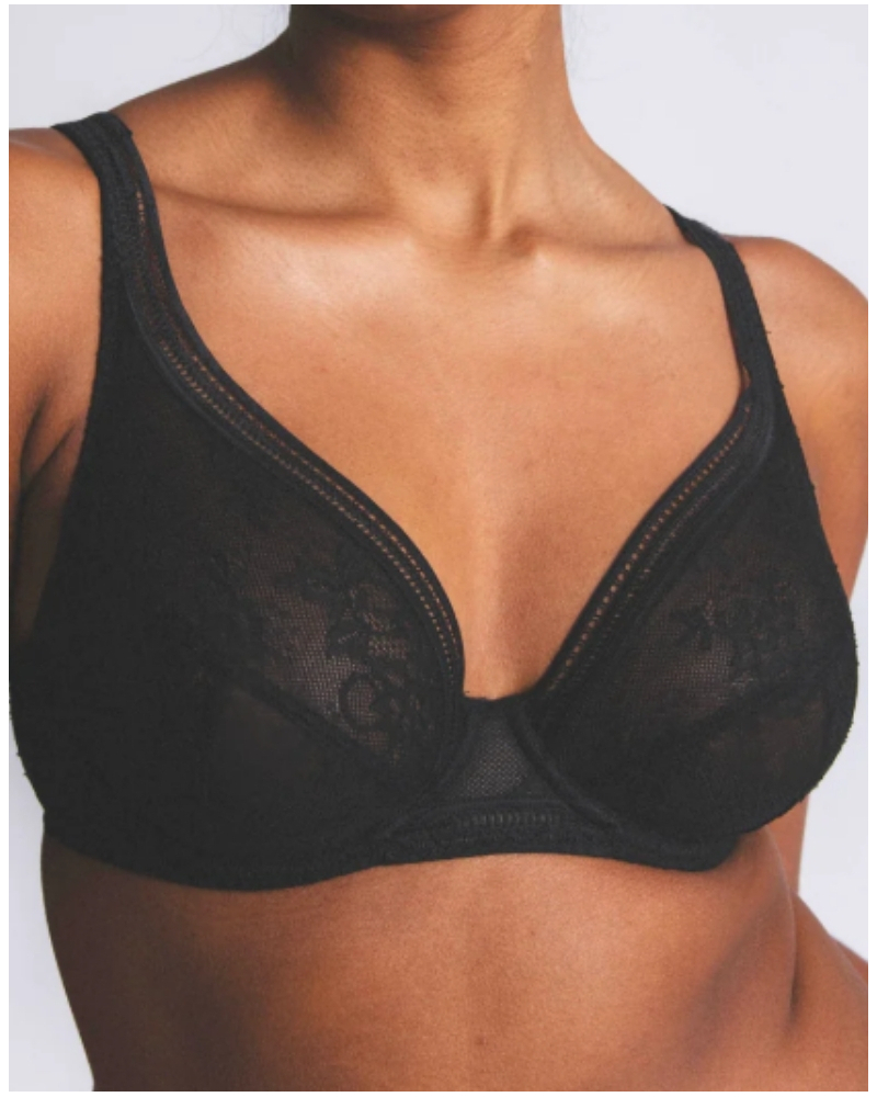 Underwired triangle bra Maison Lejaby Miss Lejaby (Black)
