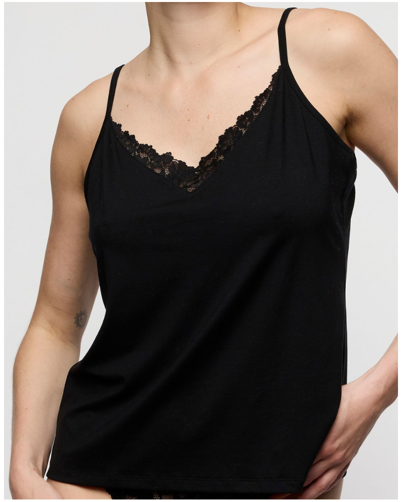 Camiseta de interior de tirantes finos Marie Jo Soft Studio (Negro)