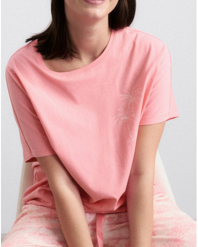 Top de pijama de mangas cortas Nuit Triumph (Cherry Rose)