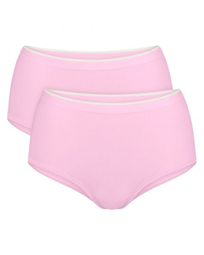 Lot de 2 culottes taille haute Sloggi GO Sense (Floral Pink)