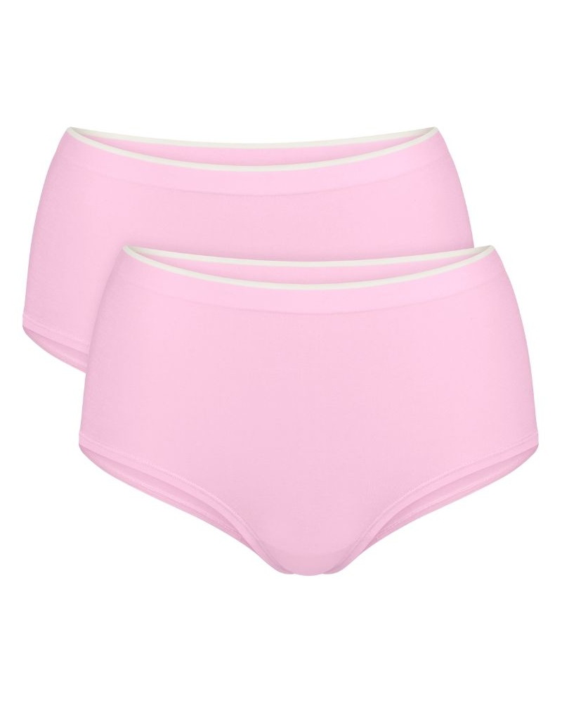 Pack of 2 high waist knickers Sloggi GO Sense (Floral Pink)