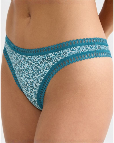 String coton Sloggi Go Crush (Lot de 3) (Imprimé Bleu Canard)