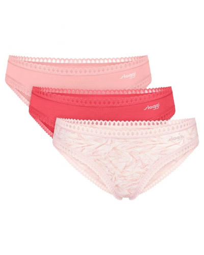 Mini brief cotton Sloggi GO Crush (Pack of 3) (Imprimé Flamingo)