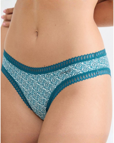 Slip mini coton Sloggi GO Crush (Lot de 3) (Imprimé Bleu Canard)