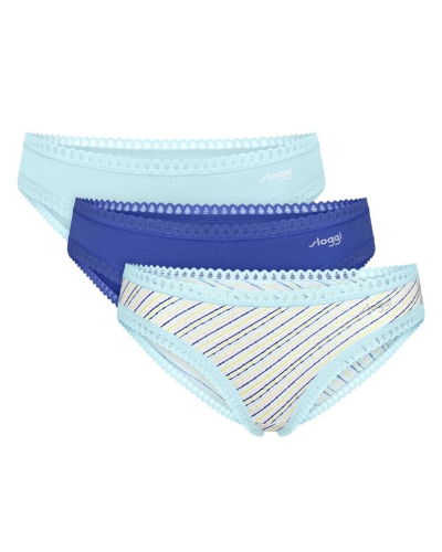 Slip mini coton Sloggi GO Crush (Lot de 3) (Imprimé Fresh Mint)