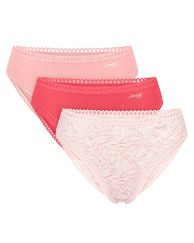 High-cut brief cotton Sloggi GO Crush (Pack of 3) (Imprimé Flamingo)
