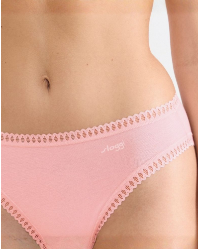 High-cut brief cotton Sloggi GO Crush (Pack of 3) (Imprimé Flamingo)