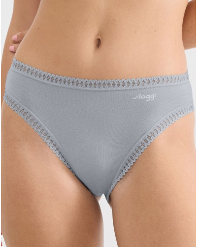 Calzoncillo escotado algodón Sloggi GO Crush (Paquete de 3) (Imprimé Bleu Canard)