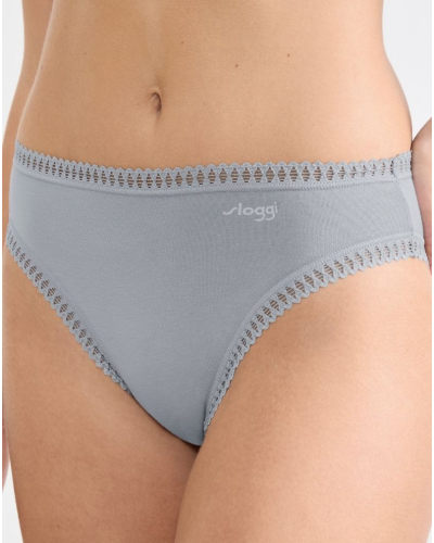 High-cut brief cotton Sloggi GO Crush (Pack of 3) (Imprimé Bleu Canard)