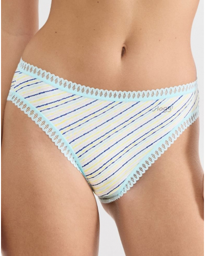 Calzoncillo escotado algodón Sloggi GO Crush (Paquete de 3) (Imprimé Fresh Mint)