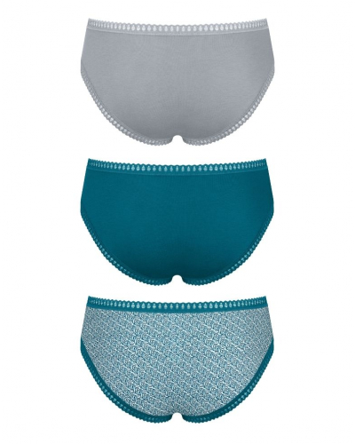 Hipster cotton Sloggi GO Crush (Pack of 3) (Imprimé Bleu Canard)