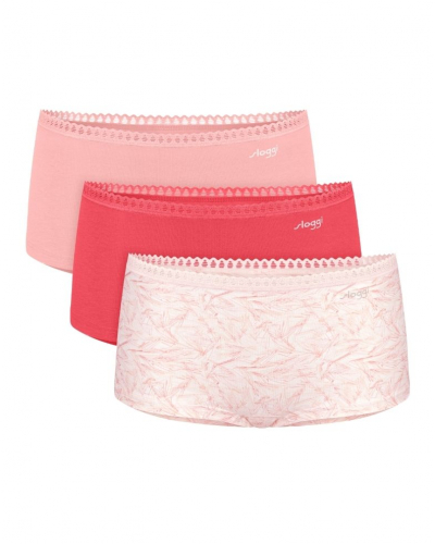 Boxer short cotton Sloggi GO Crush (Pack of 3) (Imprimé Flamingo)